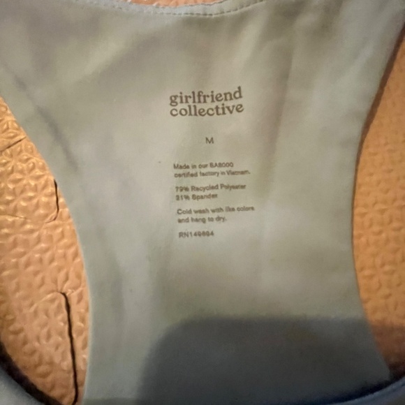 Girlfriend Collective Bra Top & Skort set in light blue - Picture 4 of 6